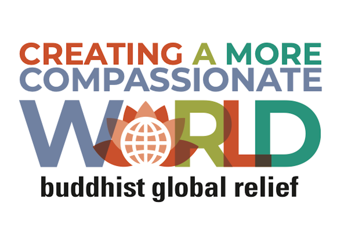Logo for Buddhist global relief promoting compassion worldwide.
