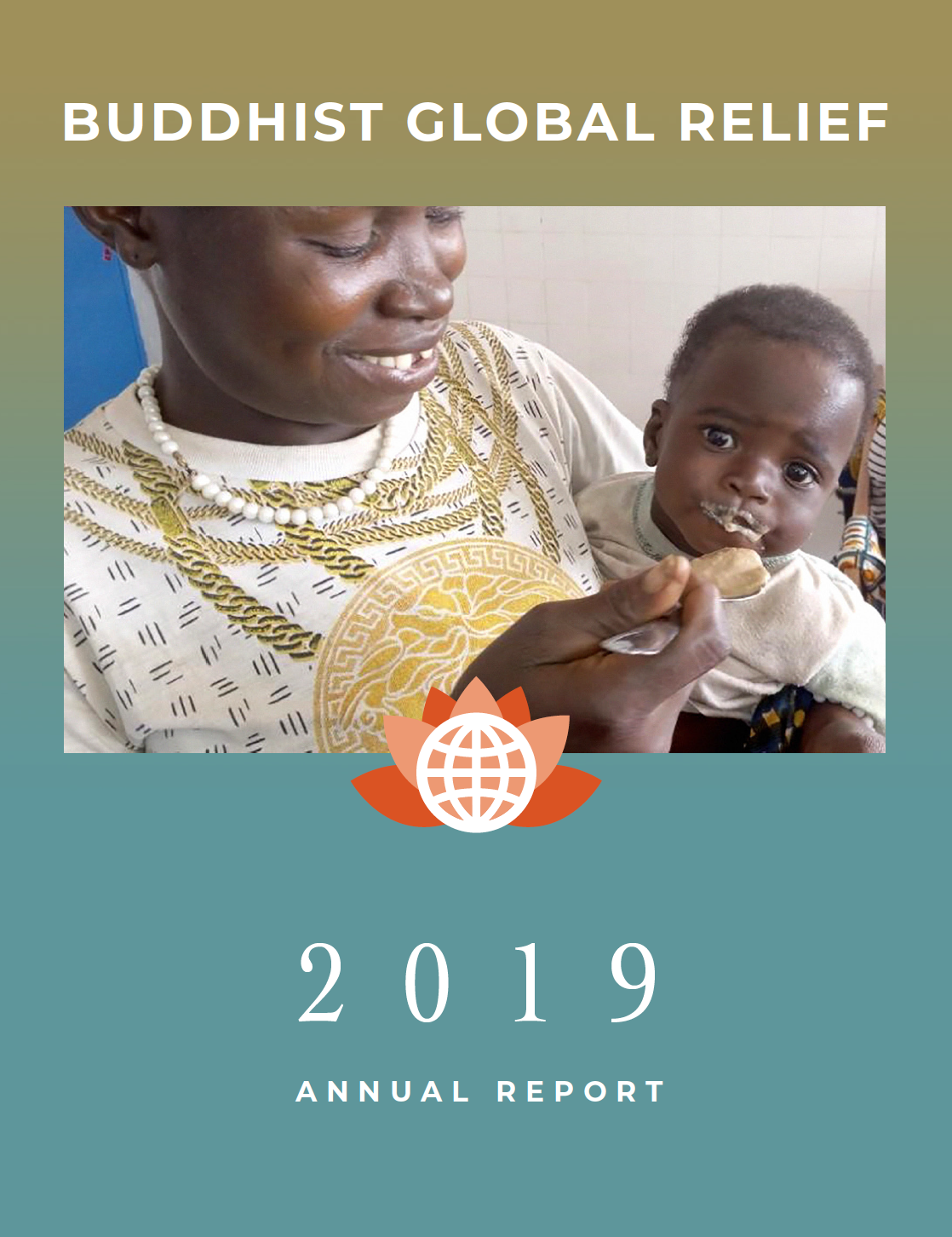 Mother feeding her child, symbolizing care and nutrition in 2019.