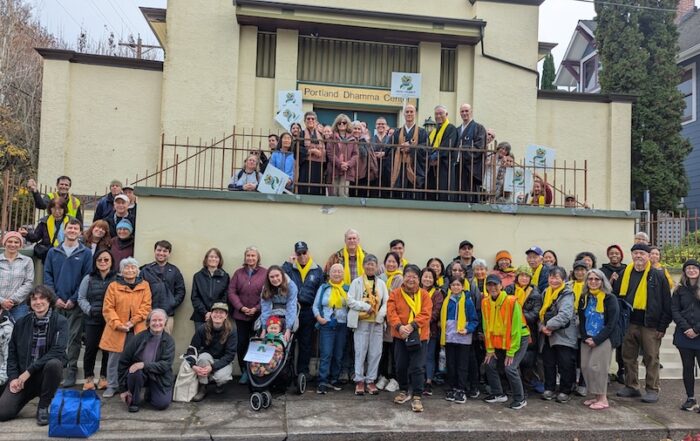 A crowd of supporters gathers for a Walk to Feed the Hungry in Portland, Oregon.